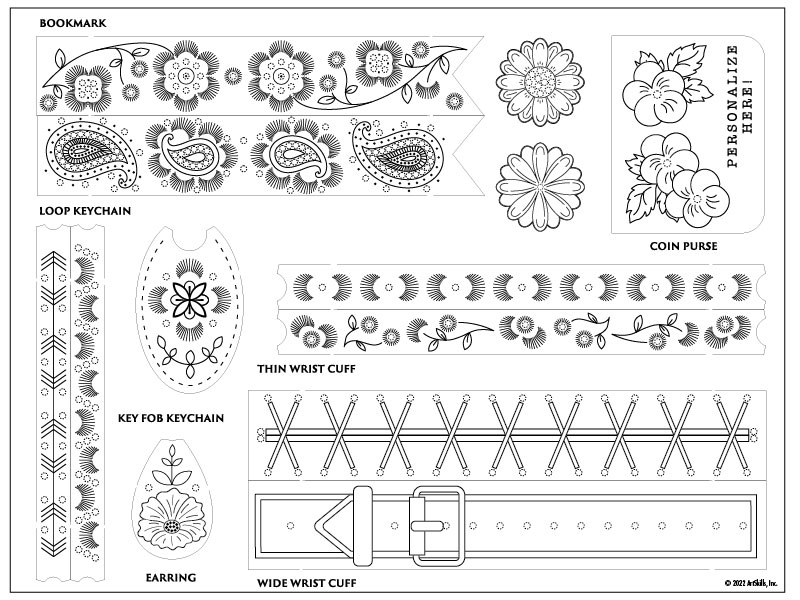 ArtSkills Leather Working Kit for Beginners with Leather Tools, Dyes, and  Leather Stamps, Leather Crafting Kits for Adults & Teens, 64 pc