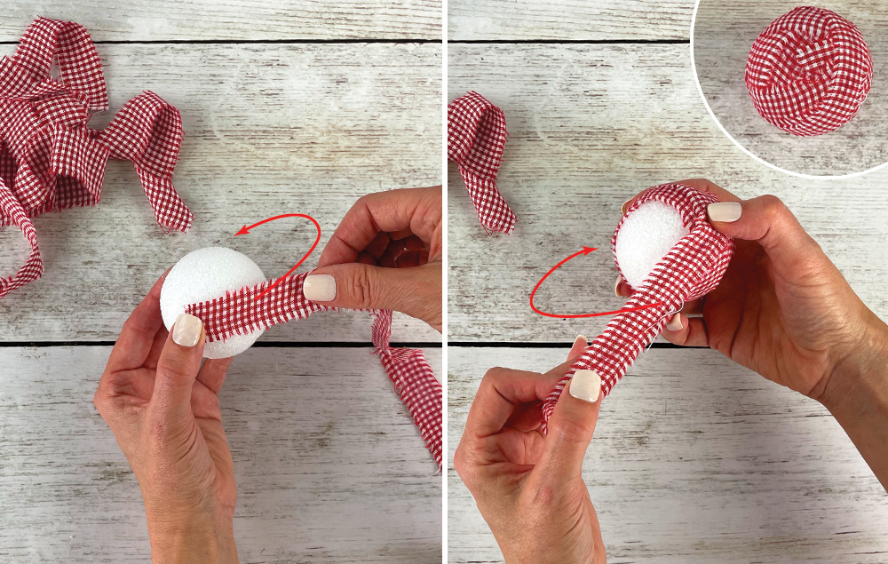 Easy Yarn Wrapped Patriotic Hearts Bowl Filler - DIY Beautify