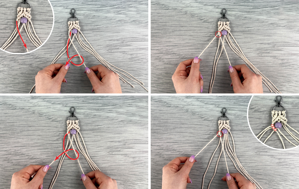 EASY MACRAME KEYCHAIN TUTORIAL, DIY