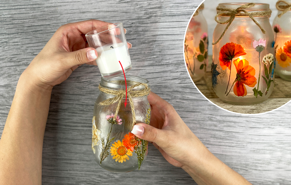 Pressed Flower Lantern