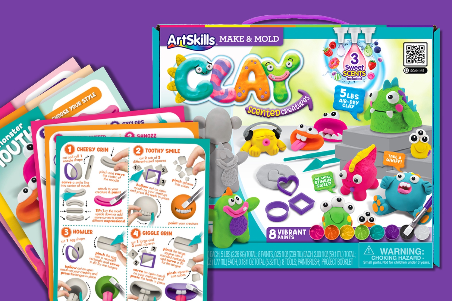 Artskills Kids Make and Mold Air-Dry Clay Art Activity Kit