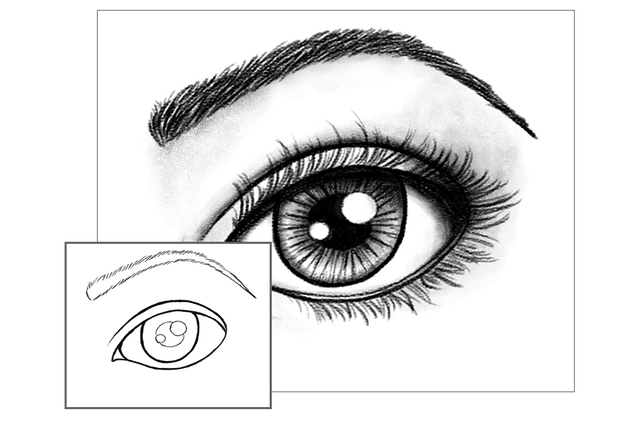 Eye Simple Drawing High-Quality - Drawing Skill-saigonsouth.com.vn