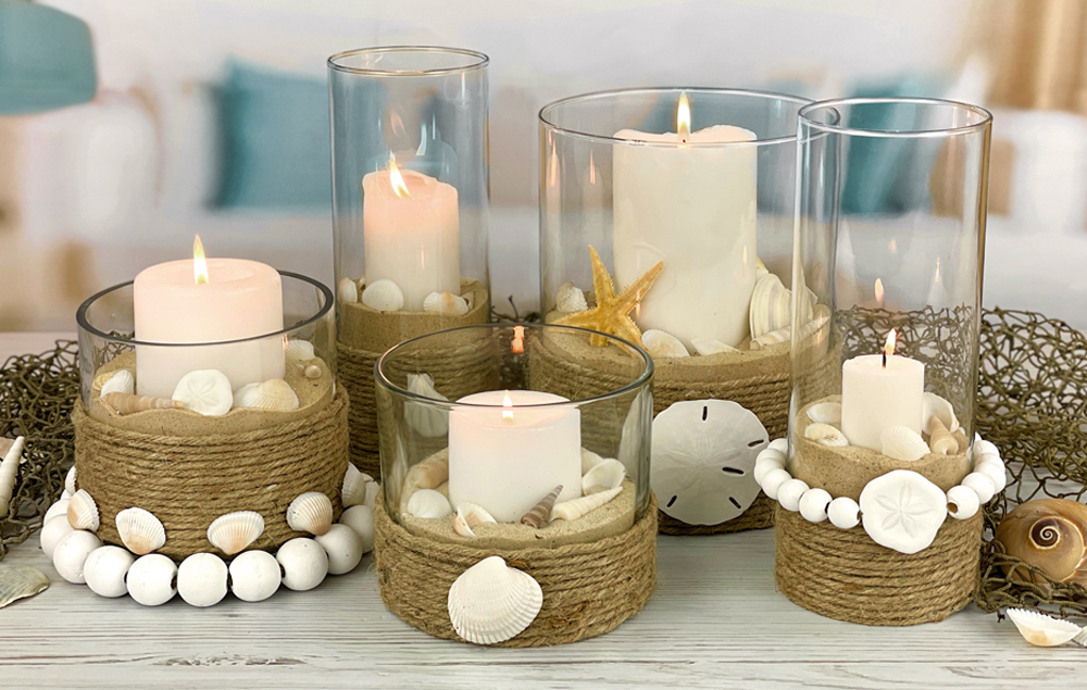 Tea Light Candle Holders with Wood Bottom