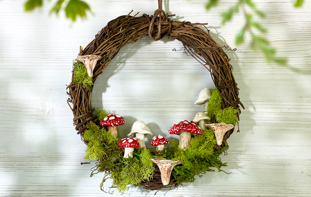 Clay Mushroom Wreath