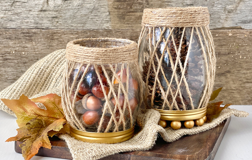 Decorative Glass Jar with Twine