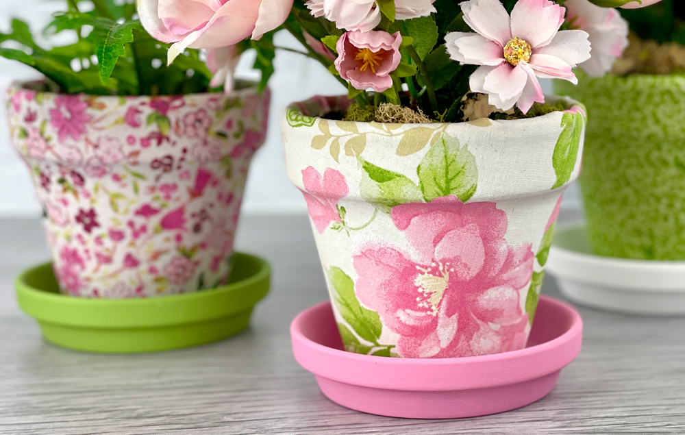 Fabric Covered Pot