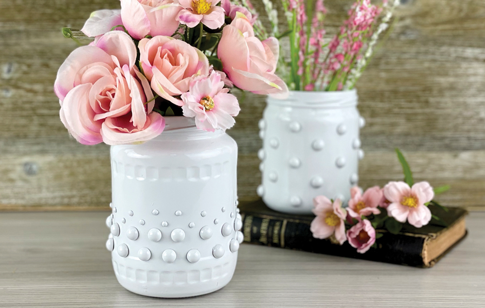 Hobnail Glass Jar