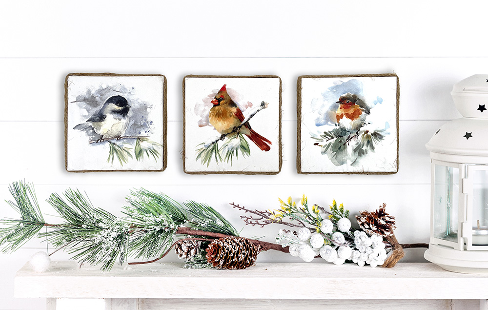 Jute Wrapped Canvas Art