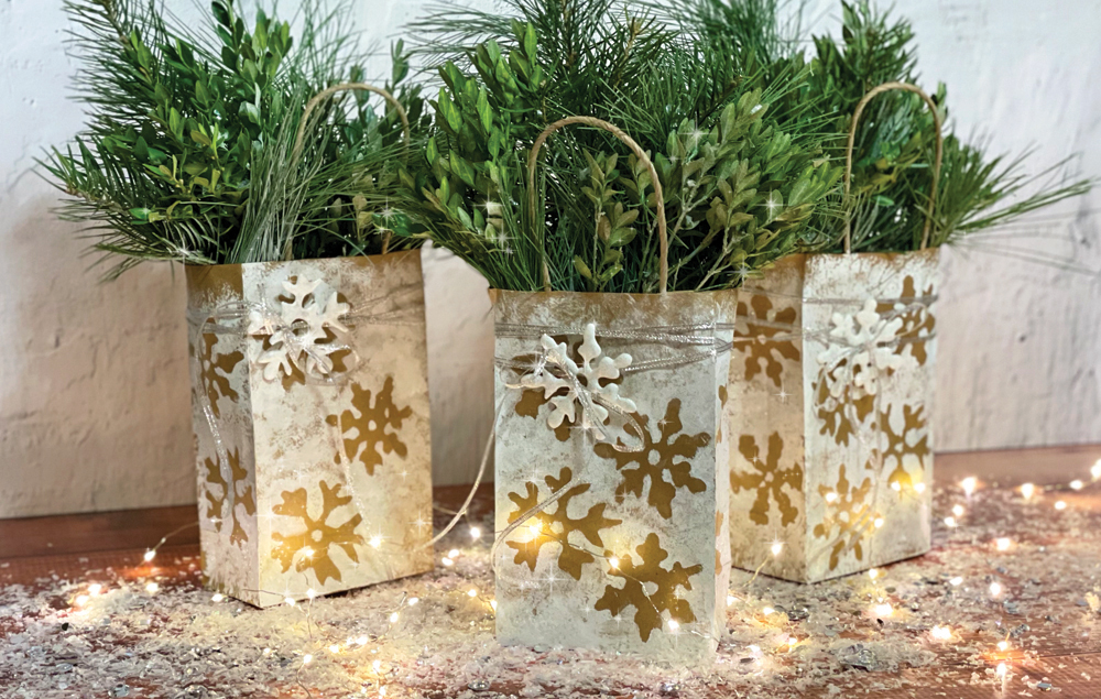 DIY Brown Paper Bag Centerpiece