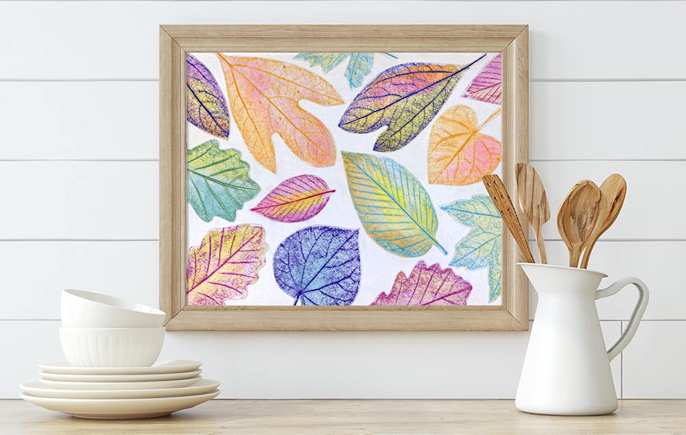 Leaf Rubbing Art
