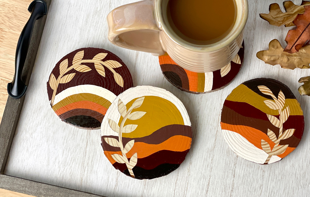 Painted Wooden Coasters