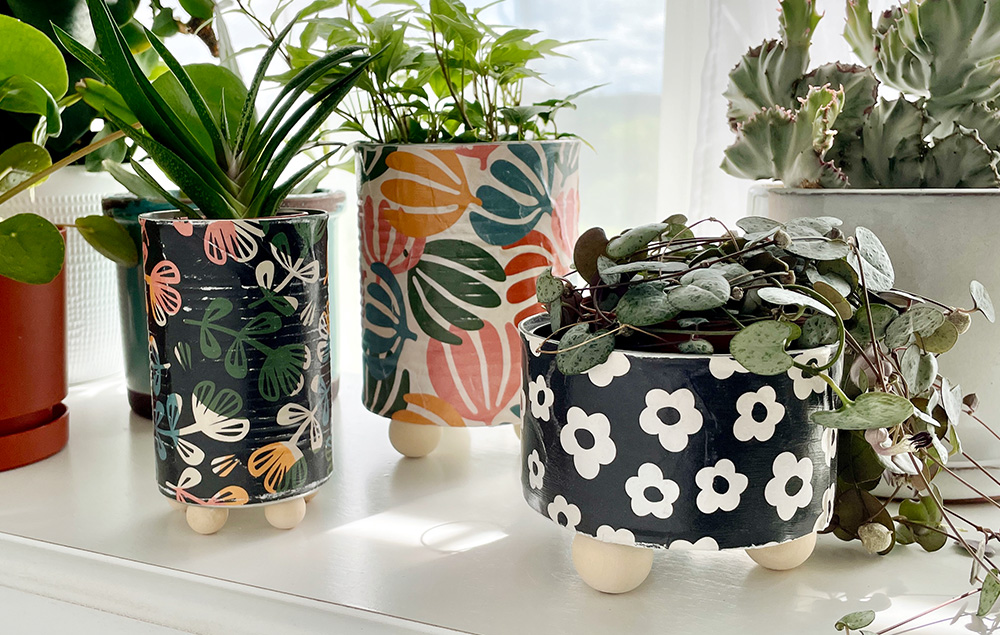 Upcycled Can Planter