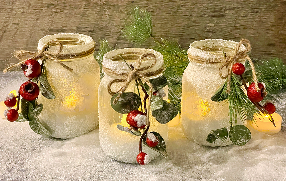 Winter Mason Jar Decor