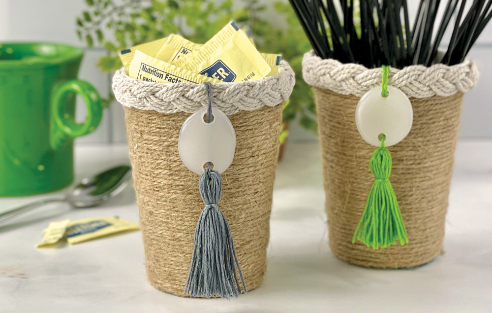 DIY Woven Tassel Basket