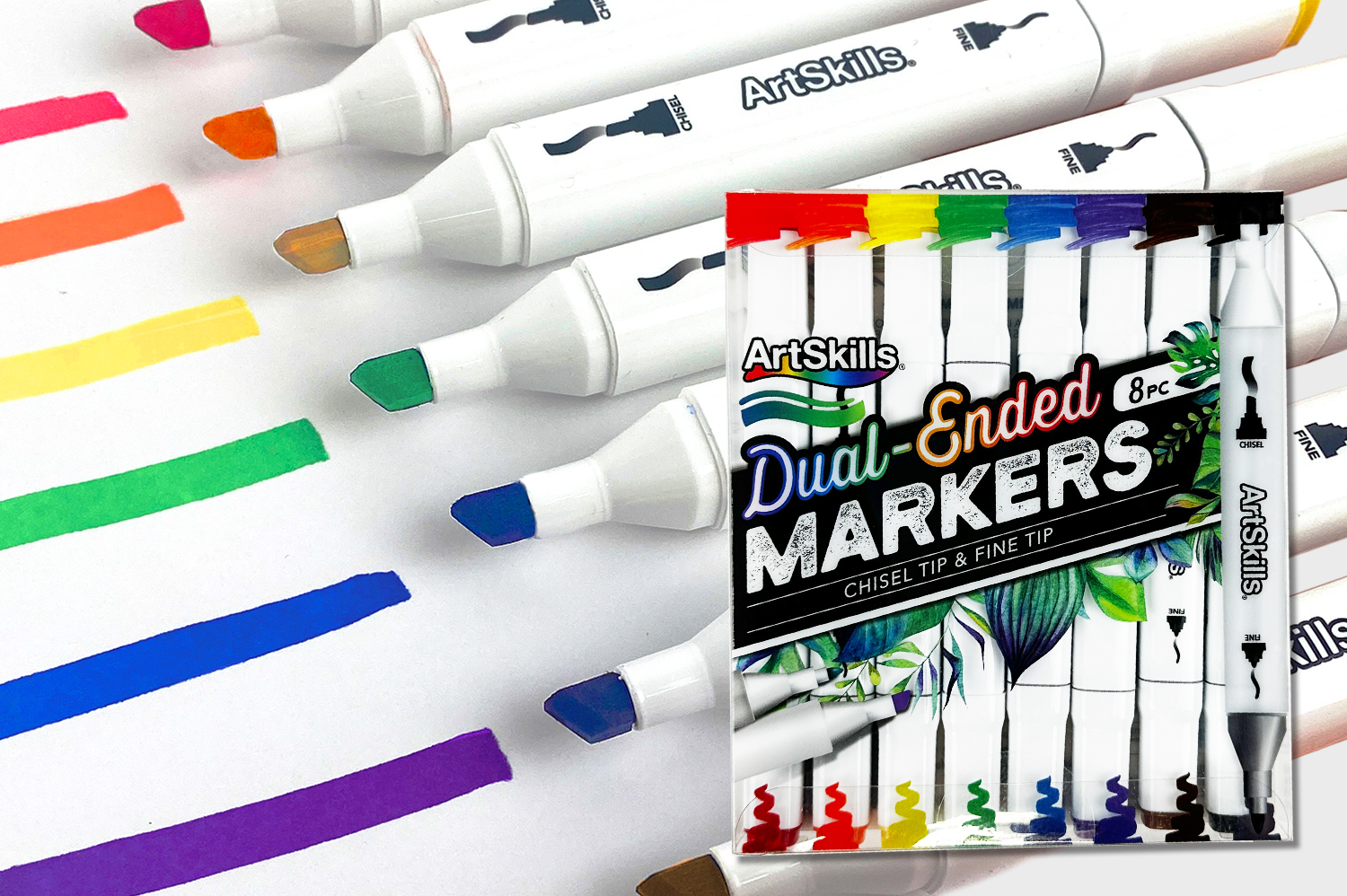 ArtSkills Poster Markers, Dual-Ended, Classic - 4 markers