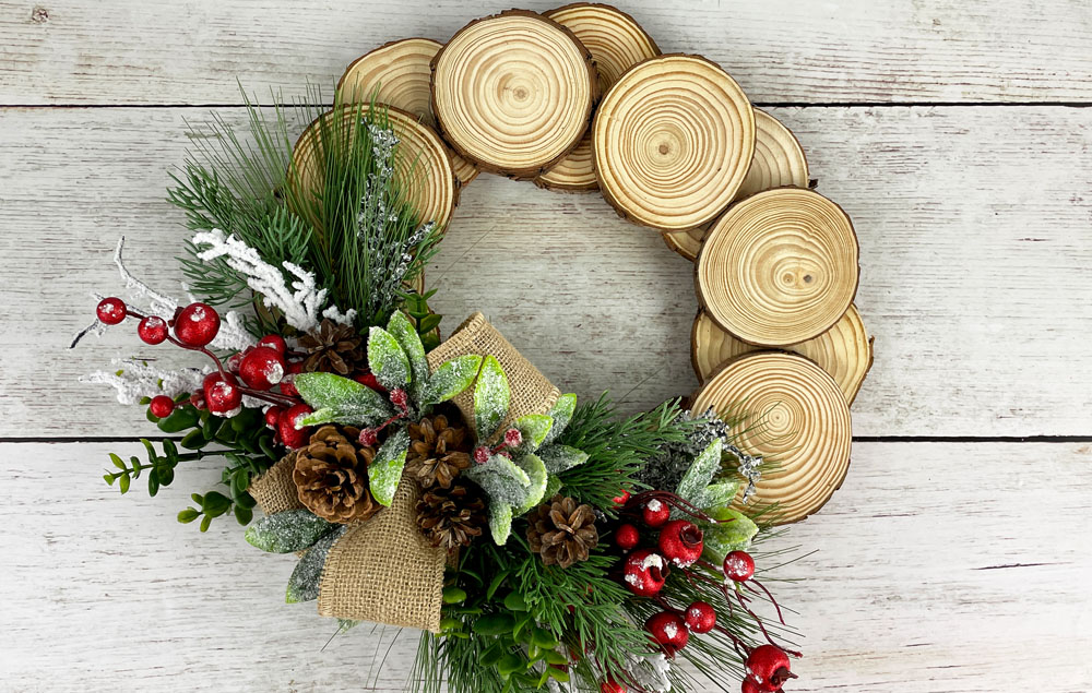 Wood Slice Wreath