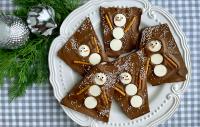 Snowman Chocolate Bark