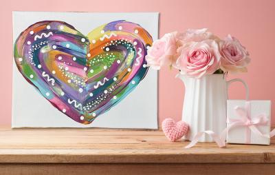 Abstract Painted Heart