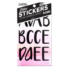 Watercolor Letter Stickers