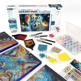 Diamond Art Painting Kit on Stretched Canvas, Mythical Wolf