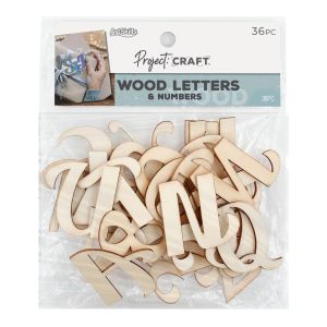 Unfinished Wooden Letters and Numbers