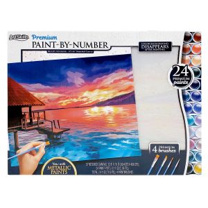 Relaxing Lakeside View: Large Paint by Number for Adults