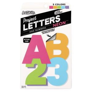 Black Vinyl Poster Letters and Numbers