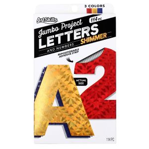 ArtSkills 2 Gold Foil Number and Letter Stickers for Crafts and