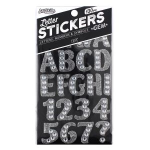 Sliver Small Thin Block Font Glitter Letters - (305 pcs) –