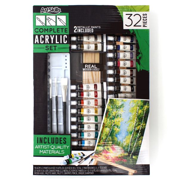 Acrylic Paint Set in Aluminum Tube with 3 Bonus Brushes – TBC the Best  Crafts