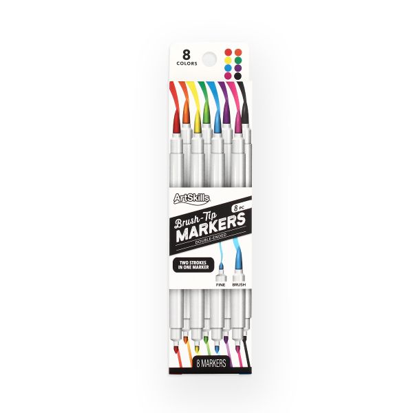 Artskills Poster Markers, Bright, 8 Colors - 4 markers