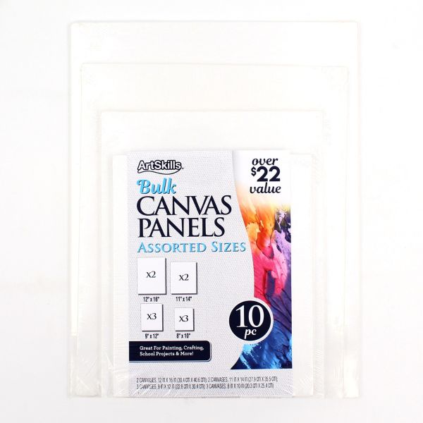 Artskills Stretched Canvases for Painting, 12x16 Canvas Painting Supplies for Artists, Blank Canvas Pack, 6-Pack