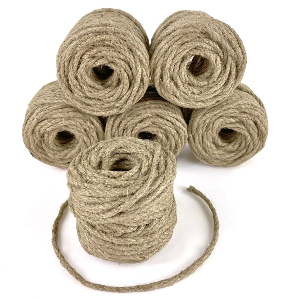 3mm Jute Twine, 100 Feet Braided Jute Rope Natural Thick Twine for Artworks  and Crafts, Wrapping Gardening Applications 