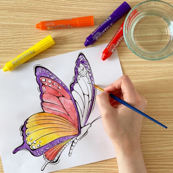 Water-Based Paint Sticks with Caps for Kids