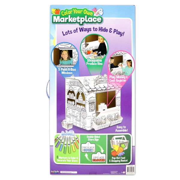 Color your own cardboard playhouse online