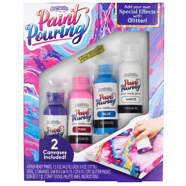 Make Paint Pour Art, Online class & kit