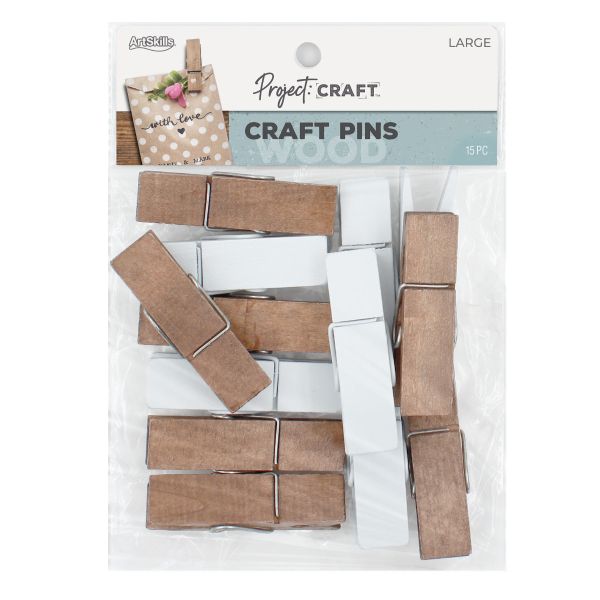 ArtSkills® Project: Craft™ Large Wooden Clothes Pins, 45ct.