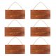 Rustic Wooden Plaque, 6-Pack