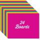 This bundle comes with 24 total assorted colors of neon poster boards.