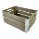 Wood Crate with Metal Plated Corners, 9.5