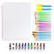 Stretched Canvas Painting Bundle with Acrylic Paints and Paint Brushes