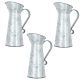 Galvanized Metal Pitchers, 3-Pack