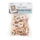 Wooden Alphabet Tiles, 60 pc